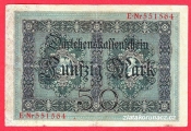 Německo - 50 mark 5.8.1914 - série E -6-m.číslovač