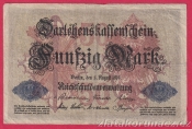 Německo - 50 mark 5.8.1914 - série E -7-m.číslovač