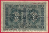 Německo - 50 mark 5.8.1914 - série G-6-m.číslovač
