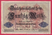 Německo - 50 mark 5.8.1914 - série O -6-m.číslovač