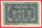 Německo - 50 mark 5.8.1914 - série R 7 m.
