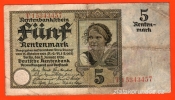 Německo - 5 Rentenmark 2.1.1926 - série T