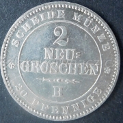 Německo - Sasko - 2 new groschen 1865 B