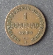 Německo - Schleswig - 1 dreiling 1850 TA