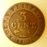 Německo-Westphalia - 3 centimes 1809 C