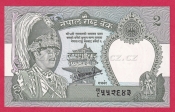Nepál - 2 Rupees 1981 I. Var. signatury