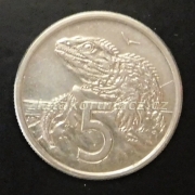 New Zealand - 5 cents 1982