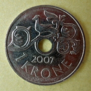 Norsko - 1 krone 2007