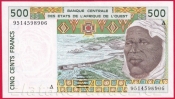 Pobřeží slonoviny - 500 Francs 1995