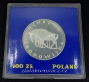 Polsko - 100 zlotých 1977 Ochrona srodowiska- Zubr