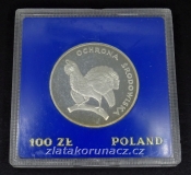Polsko - 100 zlotych 1980 Ochrona Srodowiska- Tetřev