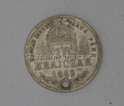 Přívěsek z mince 10 krajczár 1869  GYF