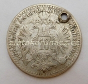 Přívěsek z mince Rakousko - Uhersko - 10 krejcar 1870