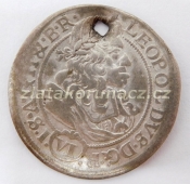 Přívěsek z mince VI krejcar 1687 - Leopold I.