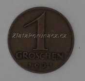 Rakousko - 1 groschen 1931
