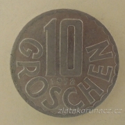 Rakousko - 10 groschen 1972