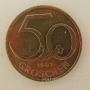 Rakousko - 50 groschen 1987