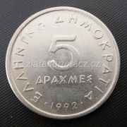 Řecko - 5 drachmai 1992
