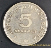 Řecko - 5 drachmes 2000