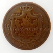 Rumunsko - 5 bani 1885 B