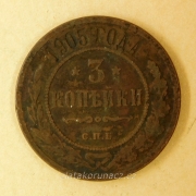 Rusko - 3 kopějky 1905 S.P.B.