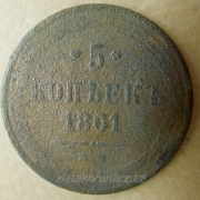 Rusko - 5 kopějka 1861