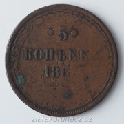 Rusko - 5 kopějka 1863