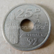 Španělsko - 25 pesetas 1992