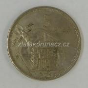 Španělsko - 5 pesetas 1957 (75)