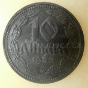 Srbsko - 10 dinar 1943 BP