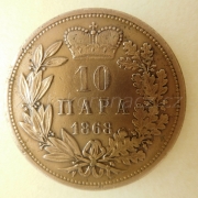 Srbsko - 10 para 1868