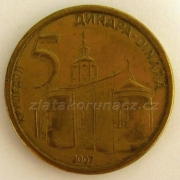 Srbsko - 5 dinara 2007