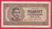 Srbsko - 50 Dinara 1942 
