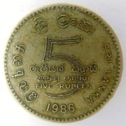 Sri Lanka - 5 rupees 1986