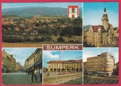 Šumperk - celkový pohled,Radnice,Hlavní tř.,nám.K.Gottwalda,Grandhotel