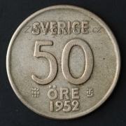 Švédsko - 50 óre 1952 TS