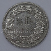 Švýcarsko - 1/2 frank 1976