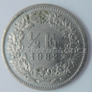 Švýcarsko - 1/2 frank 1982