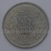 Švýcarsko - 1/2 frank 1991 B