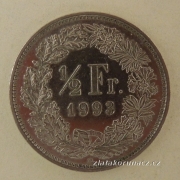 Švýcarsko - 1/2 frank 1993 B