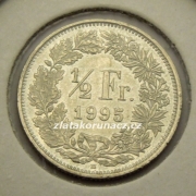 Švýcarsko - 1/2 frank 1995 B
