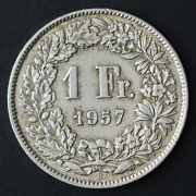Švýcarsko - 1 frank 1957 B