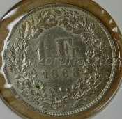 Švýcarsko - 1 frank 1963 B