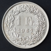 Švýcarsko - 1 frank 1967 B