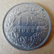 Švýcarsko - 1 frank 1968 B