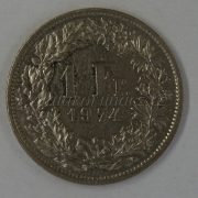 Švýcarsko - 1 frank 1974 