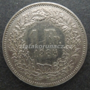 Švýcarsko - 1 frank 1985