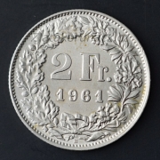 Švýcarsko - 2 frank 1961 B