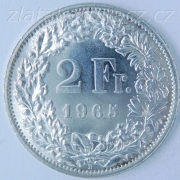 Švýcarsko - 2 frank 1965 B