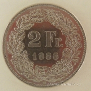 Švýcarsko - 2 frank 1988 B